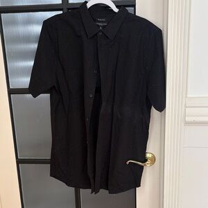 Men's London fog Black Short Sleeve buttoned down size XL